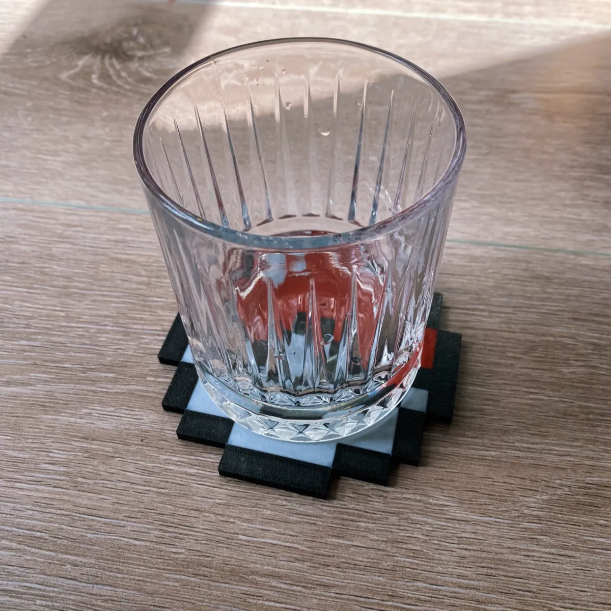 Pixelated Pokeball Coaster, photo 2 of 2 - Pixelated Pokeball Coaster Household