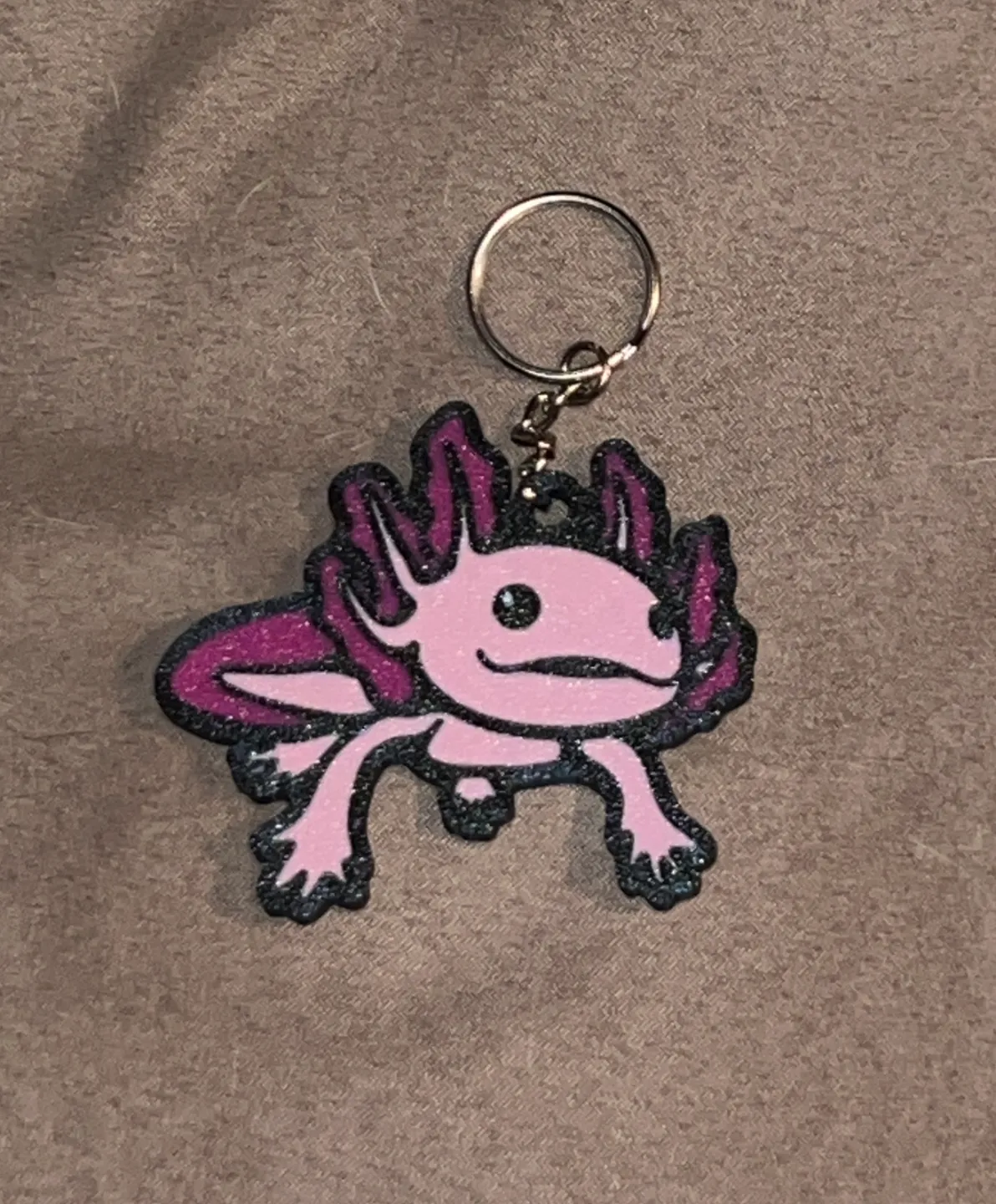 Axolotl Keychain, photo 2 of 3 - Axolotl Keychain Keychains