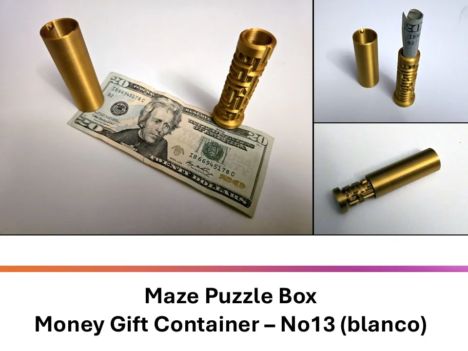 Maze Puzzle Box Money Gift Container, No13 blanco - Decor, in stock in India