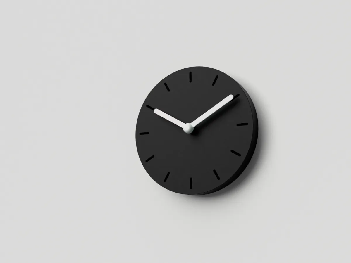 Simple Wall Clock, photo 3 of 4 - Simple Wall Clock Home Decor Items