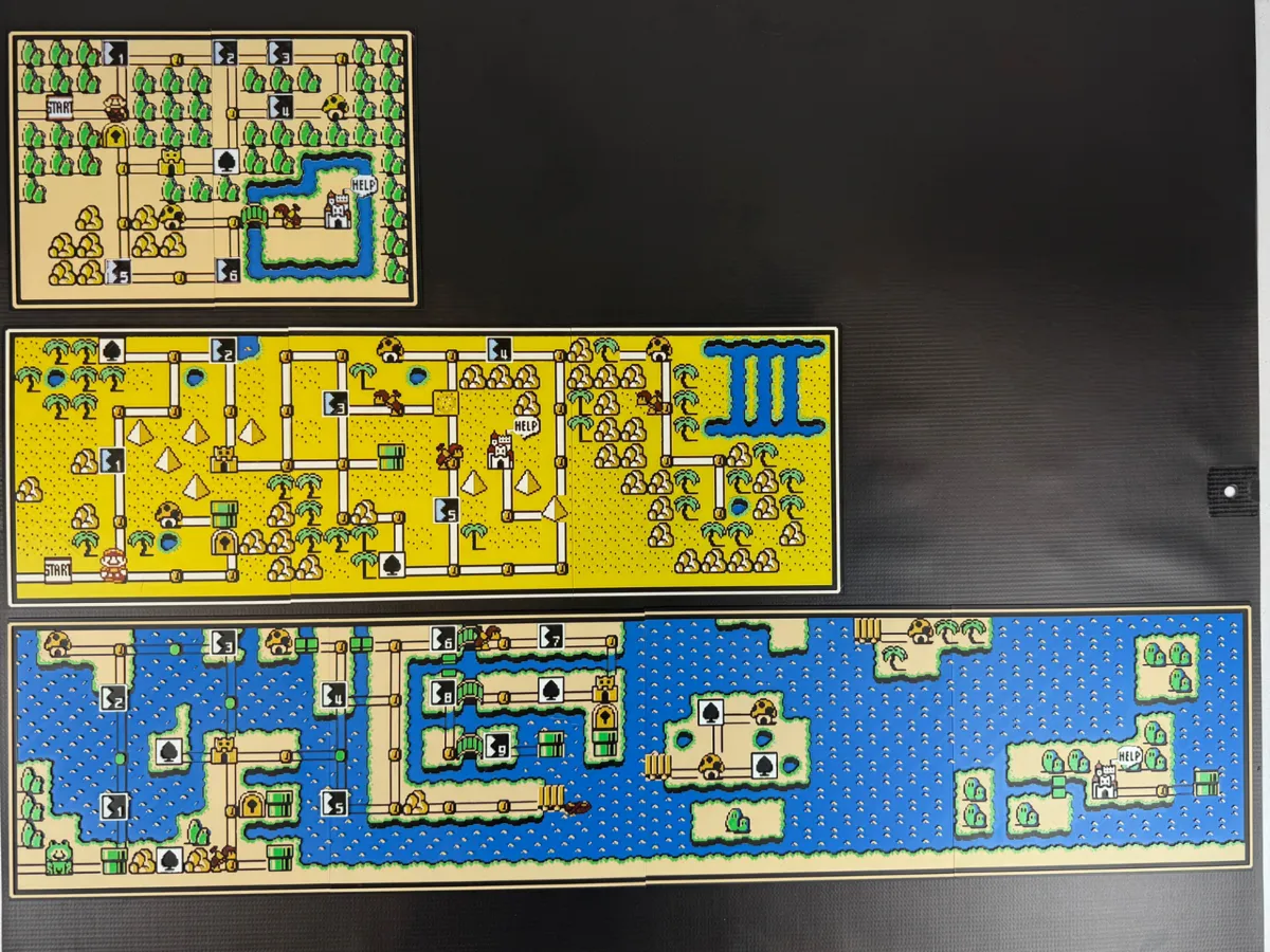 Super Mario 3 - World 1 Map - Multipanel 288x200mm, photo 4 of 4 - Super Mario 3 - World 1 Map - Multipanel 288x200mm Generative Art