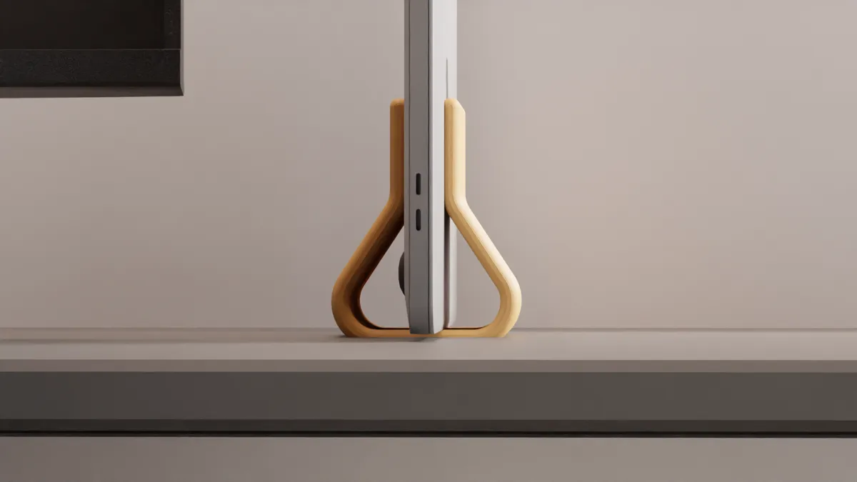 Vertical Laptop Stand. closed lid macbook Stand, photo 3 of 4 - Vertical Laptop Stand. closed lid macbook Stand Mobile & Device Accessories