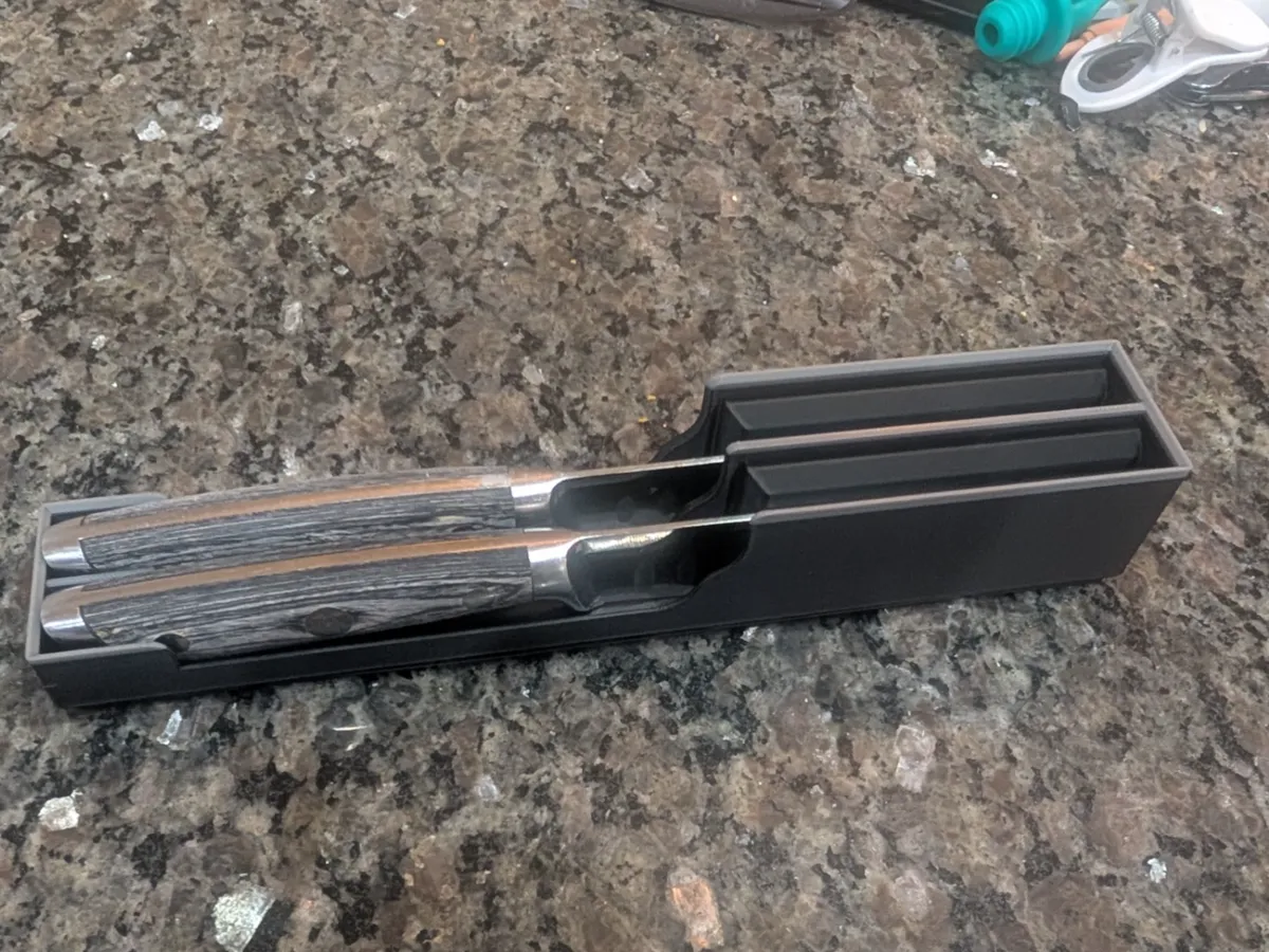Gridfinity Dual Steak Knife Holder 1x6