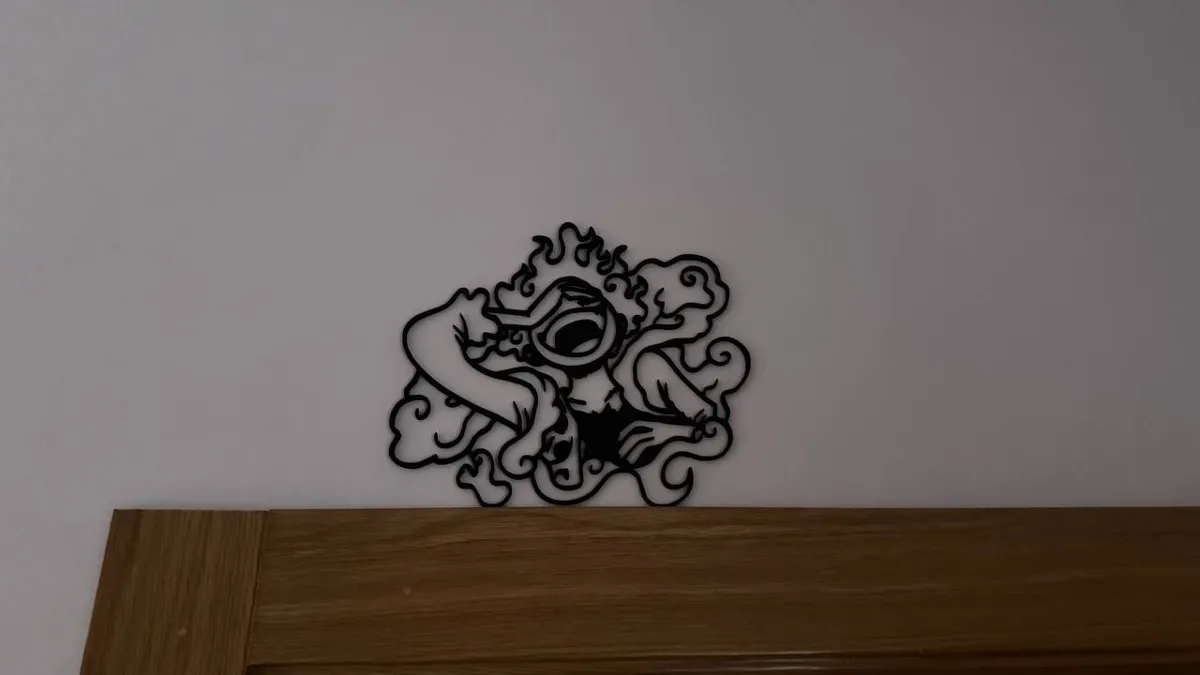 Luffy Gear 5 Wall Art Silhouette, photo 4 of 4 - Luffy Gear 5 Wall Art Silhouette Home Decor Items