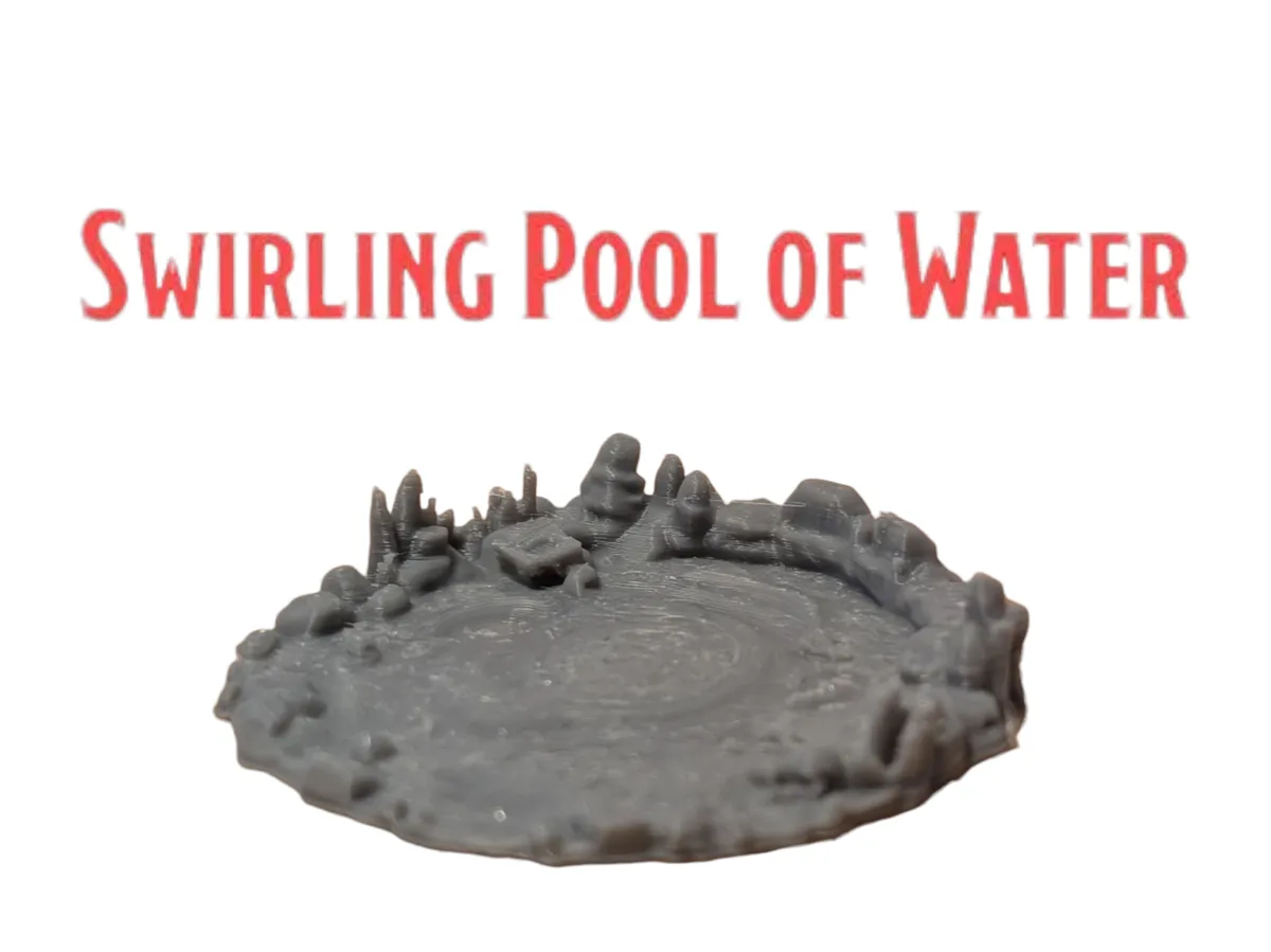 DnD Swirling Pool of Water Terrain Miniature