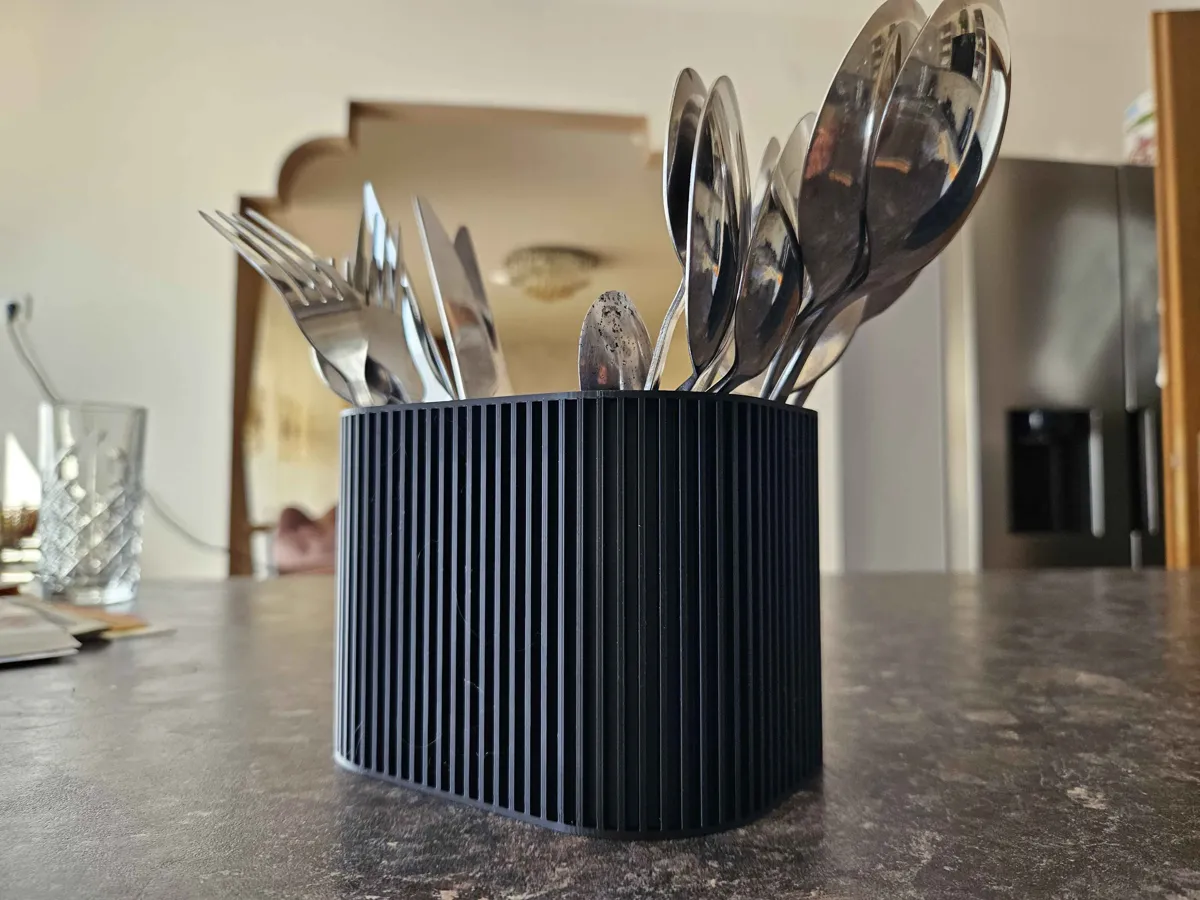 Cutlery Holder in Japandi Style, photo 3 of 4 - Cutlery Holder in Japandi Style Kitchen & Dining