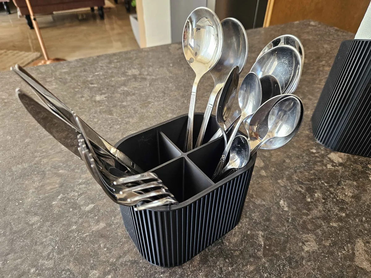 Cutlery Holder in Japandi Style, photo 4 of 4 - Cutlery Holder in Japandi Style Kitchen & Dining
