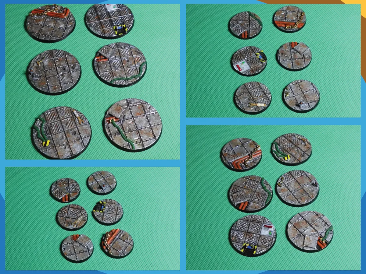 Industrial Style, 28mm scale Round Miniature Bases