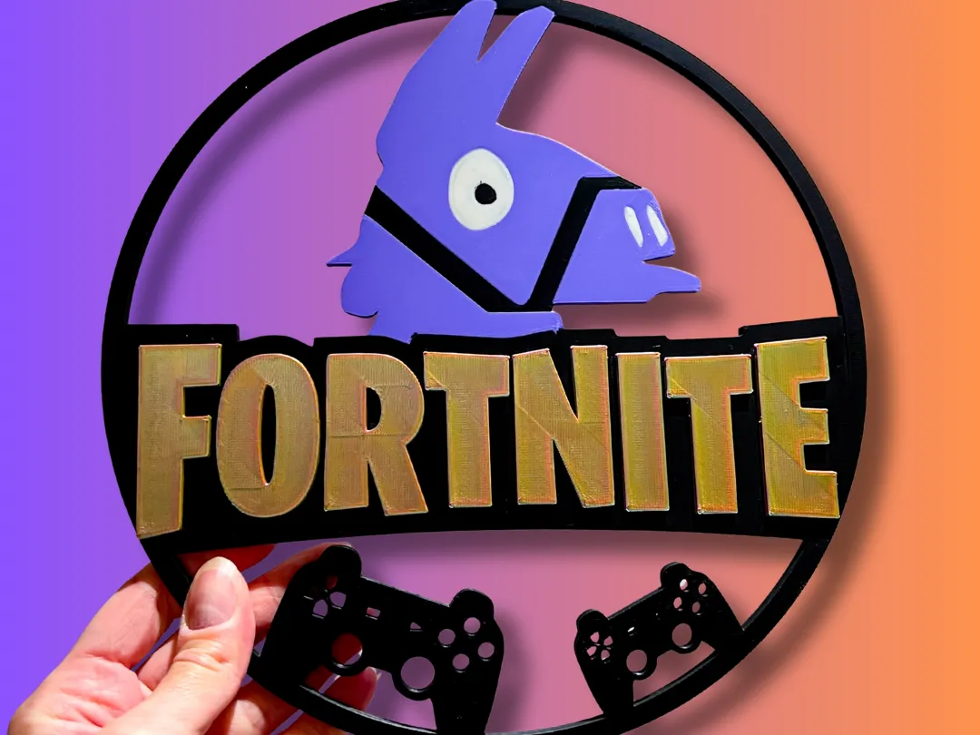Fortnite Logo and Lama ornament