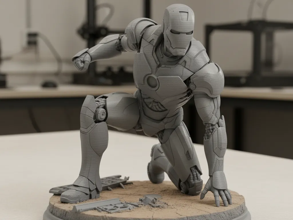 Iron Man super hero landing
