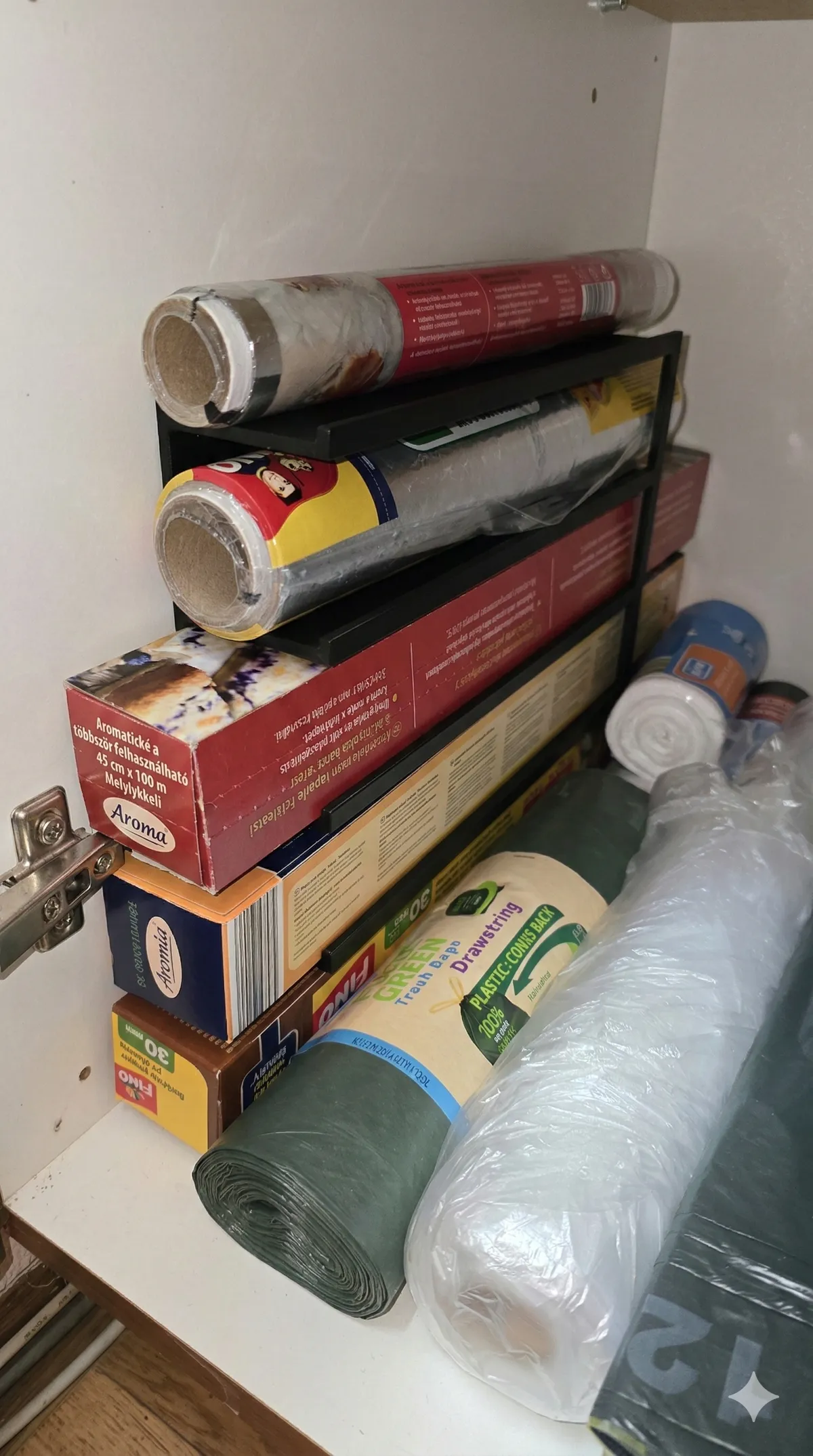 Space-Saving Cabinet Kitchen Roll Organizer, photo 3 of 4 - Space-Saving Cabinet Kitchen Roll Organizer Kitchen & Dining