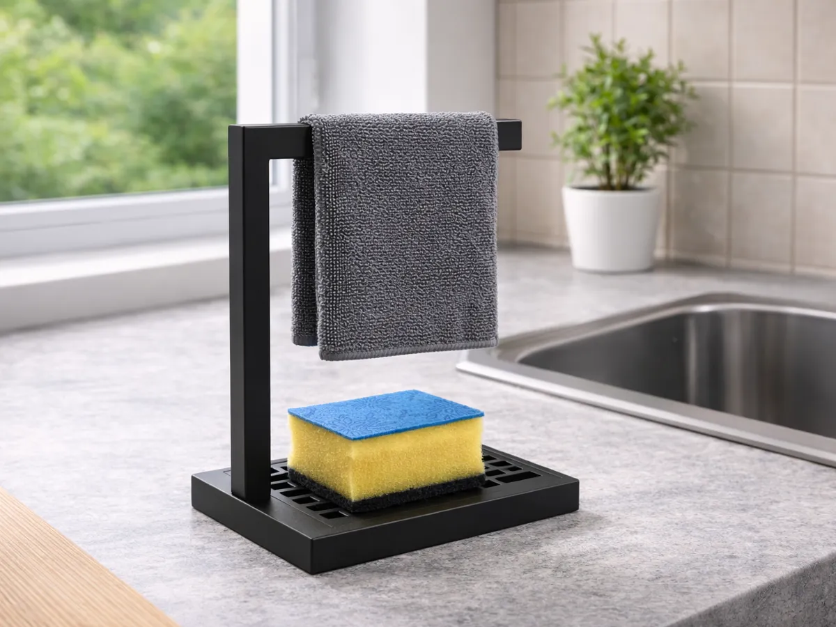 Minimalist Sink Organizer with Cloth Holder
