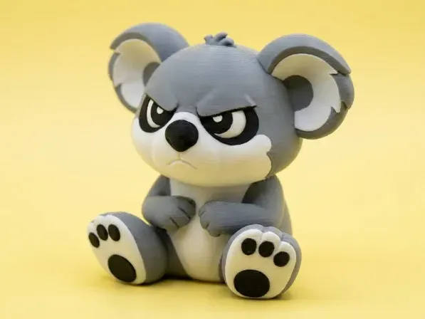 Grumpy Chibi Koala Multicolor