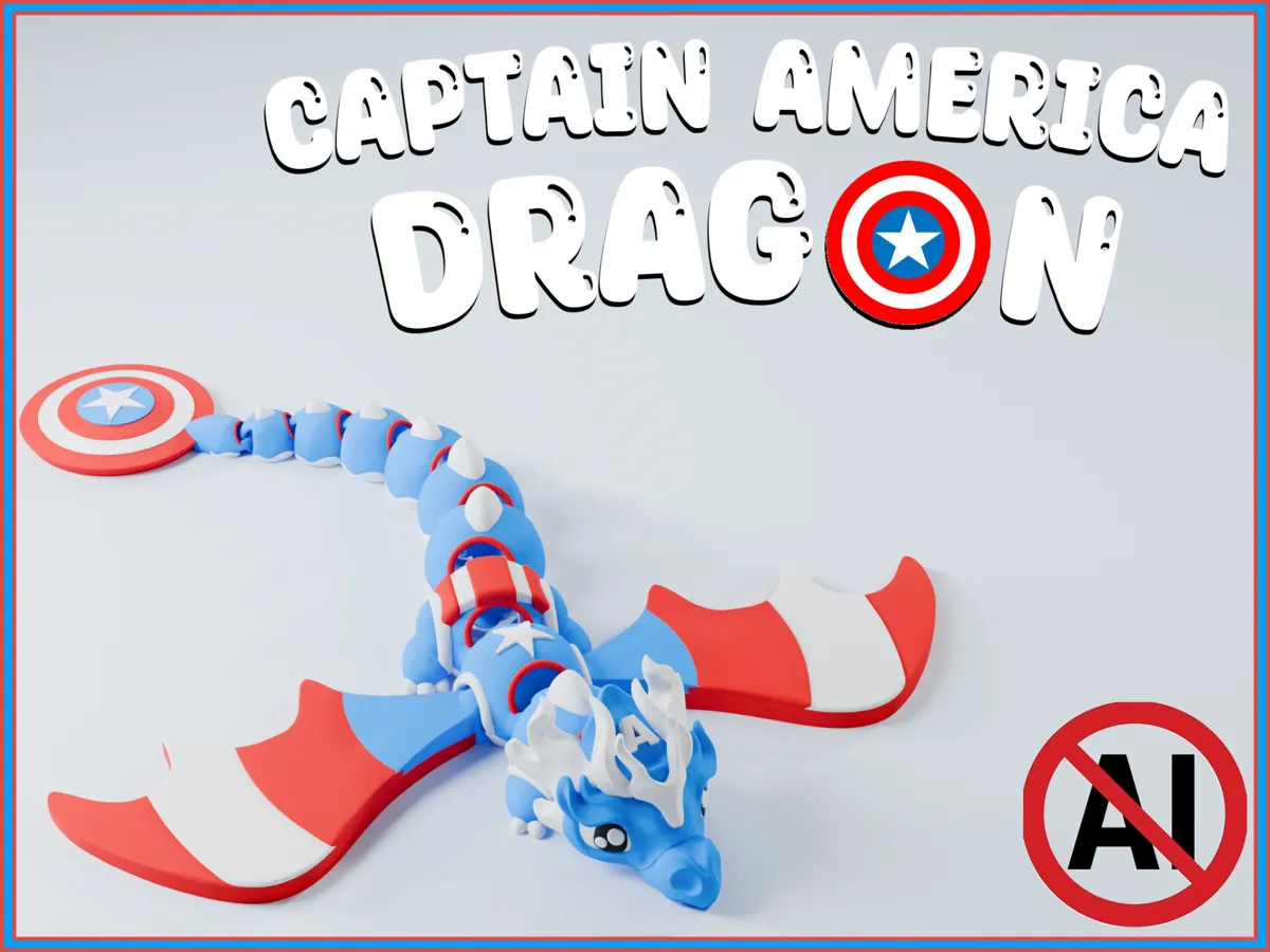 Captain America Dragon - Fidget Toy - Characters, in stock in India