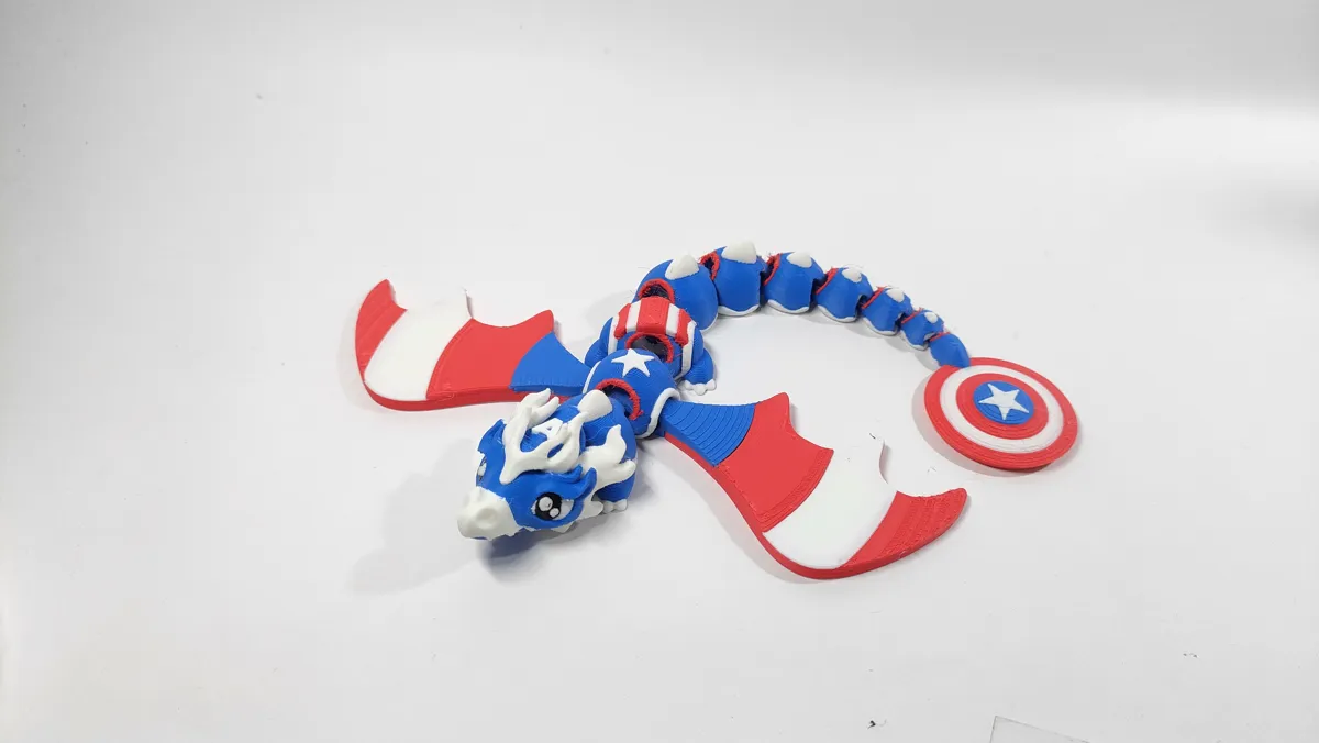 Captain America Dragon - Fidget Toy, photo 2 of 3 - Captain America Dragon - Fidget Toy Toys & Games