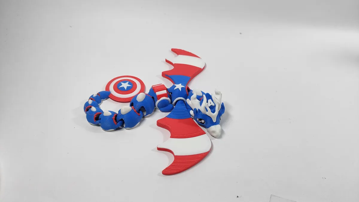 Captain America Dragon - Fidget Toy, photo 3 of 3 - Captain America Dragon - Fidget Toy Toys & Games