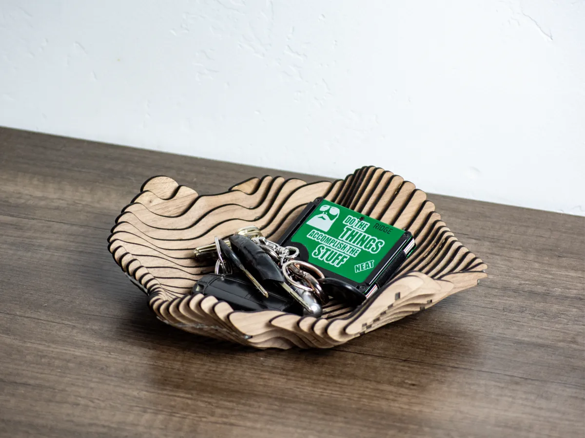 Organic Wavy Catchall Tray and Desk Organizer