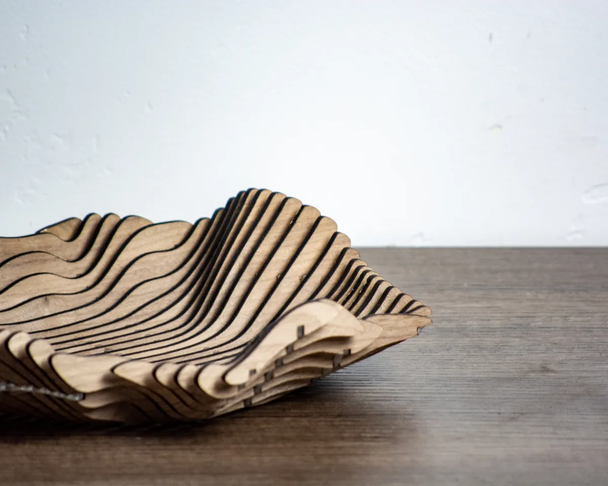 Organic Wavy Catchall Tray and Desk Organizer, photo 3 of 4 - Organic Wavy Catchall Tray and Desk Organizer Desk & Office