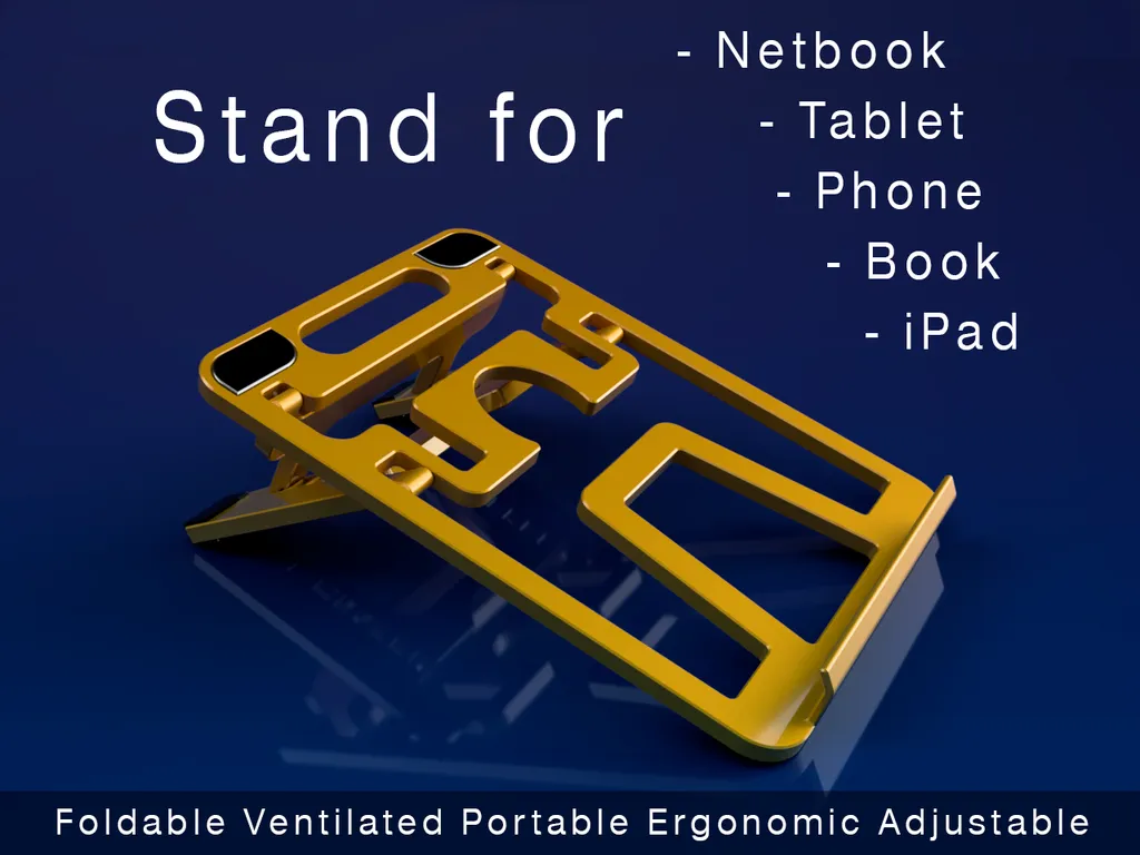 Adjustable Ventilated Laptop and Tablet Stand - Foldable & Portable Laptop Stands, in stock