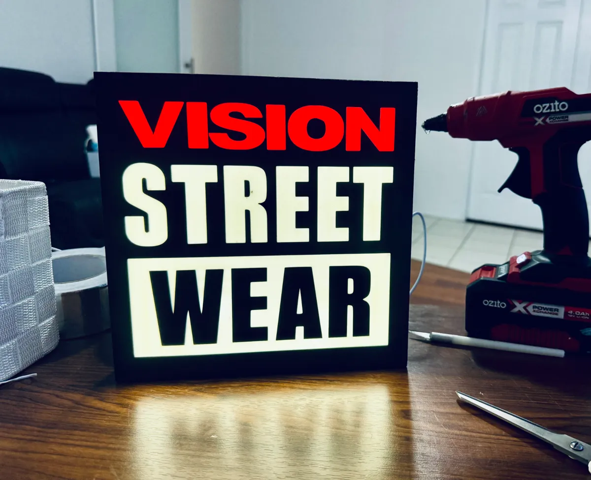 Vision Street Wear: Light Up Sign/Logo, photo 2 of 4 - Vision Street Wear: Light Up Sign/Logo Art