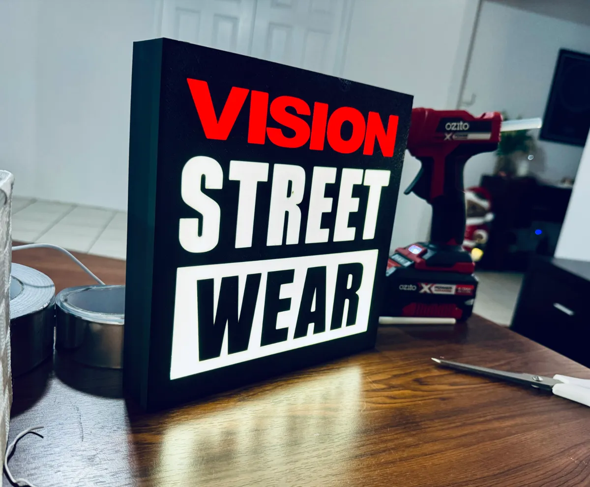 Vision Street Wear: Light Up Sign/Logo, photo 3 of 4 - Vision Street Wear: Light Up Sign/Logo Art