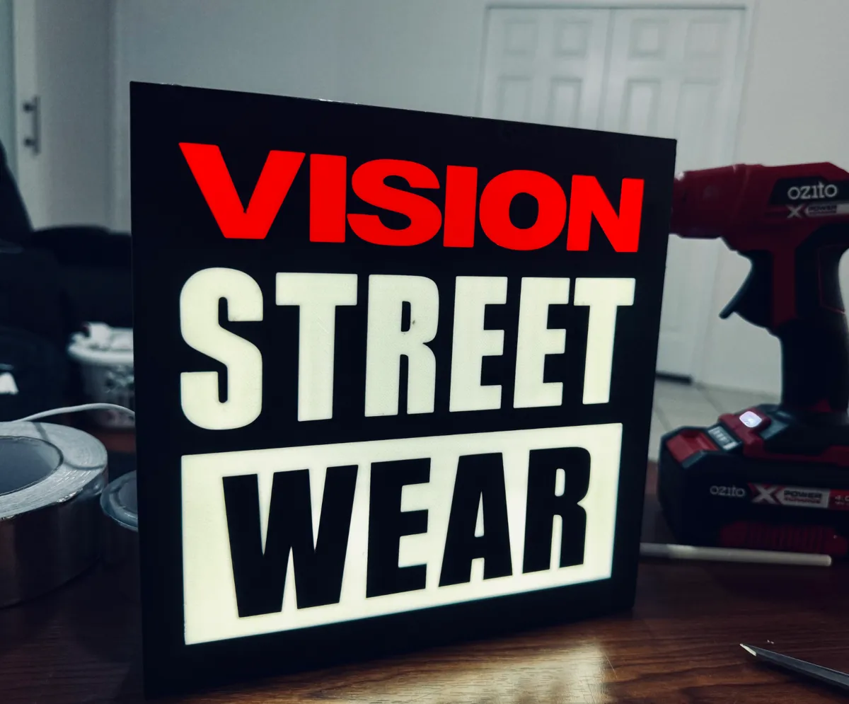 Vision Street Wear: Light Up Sign/Logo, photo 4 of 4 - Vision Street Wear: Light Up Sign/Logo Art