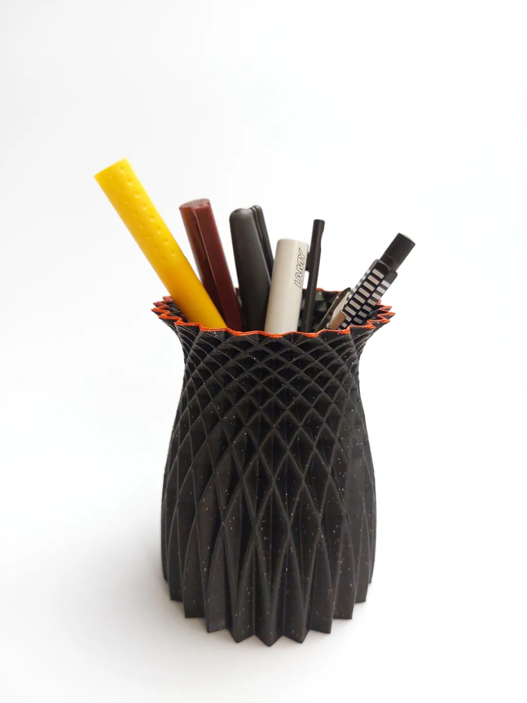 Textured pen holder / vase, photo 4 of 4 - Textured pen holder / vase Home Decor Items