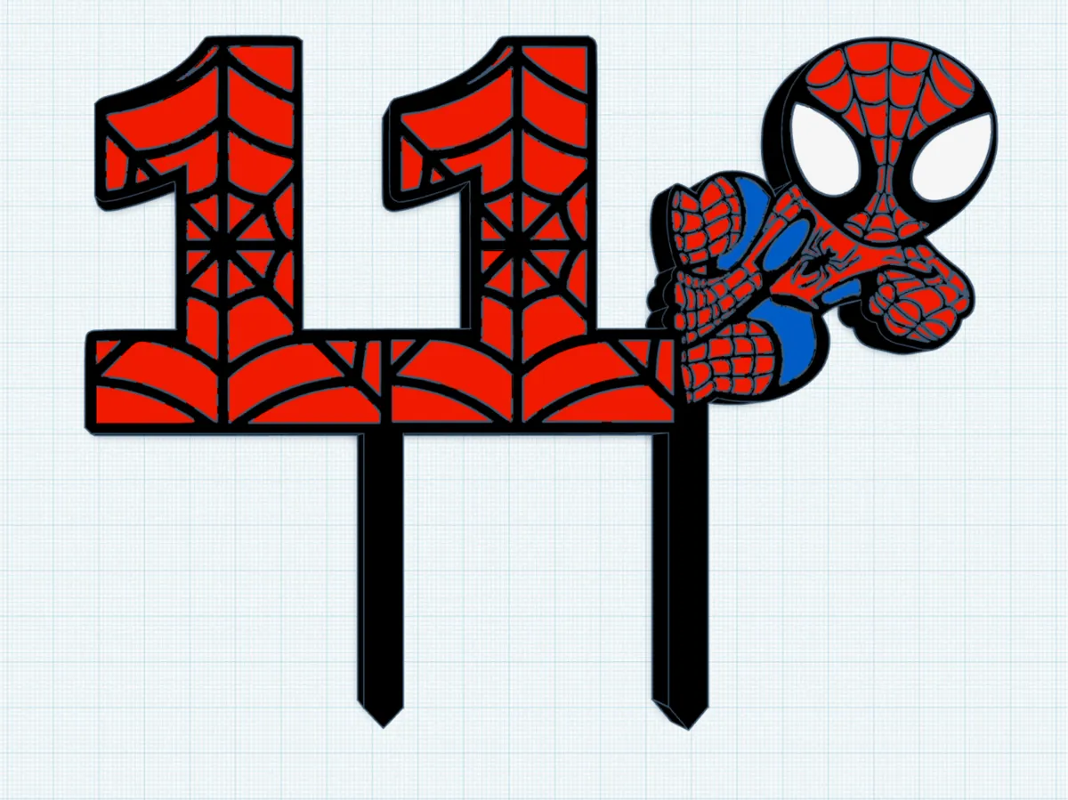 Spiderman 11 birthday cake topper - Decor, in stock in India