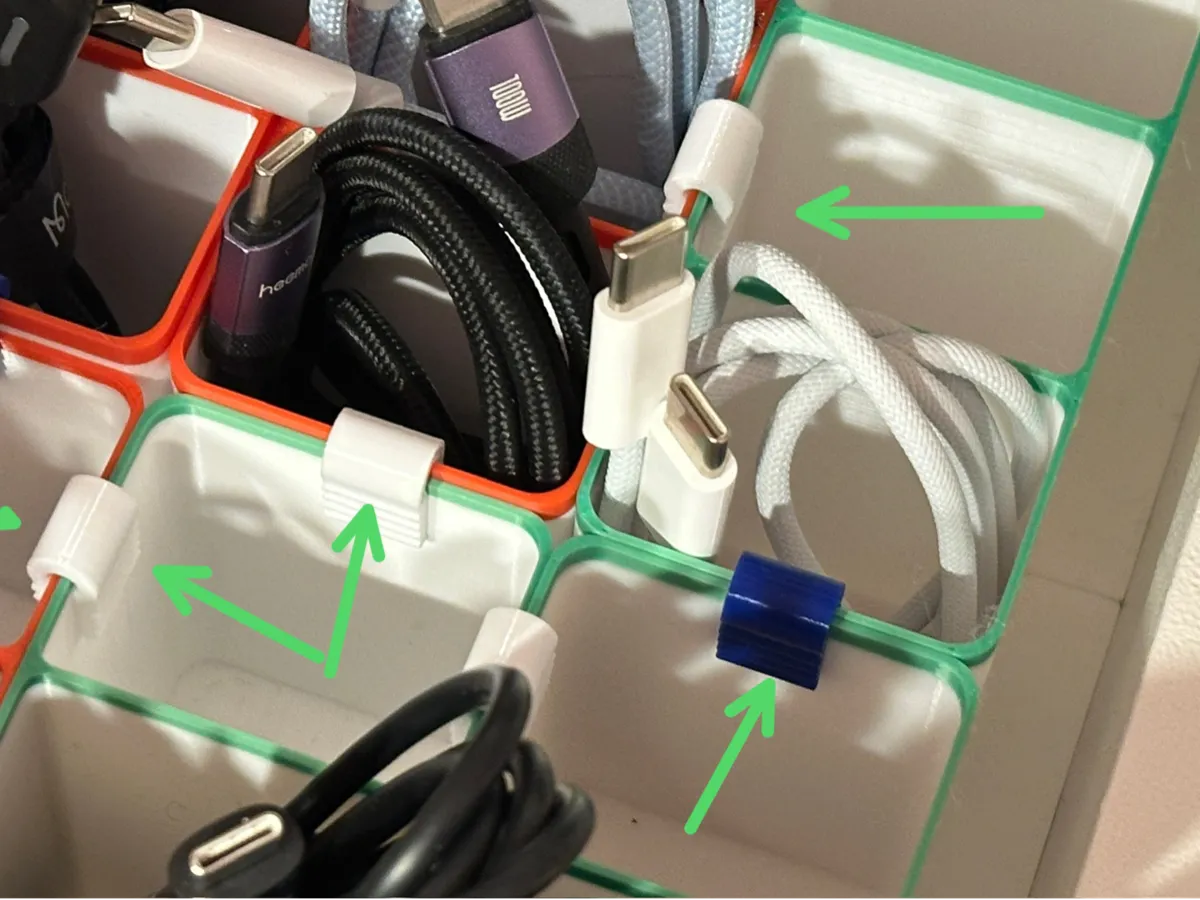 Clip for Gridfinity USB cable holders bins - Organizers, in stock in India