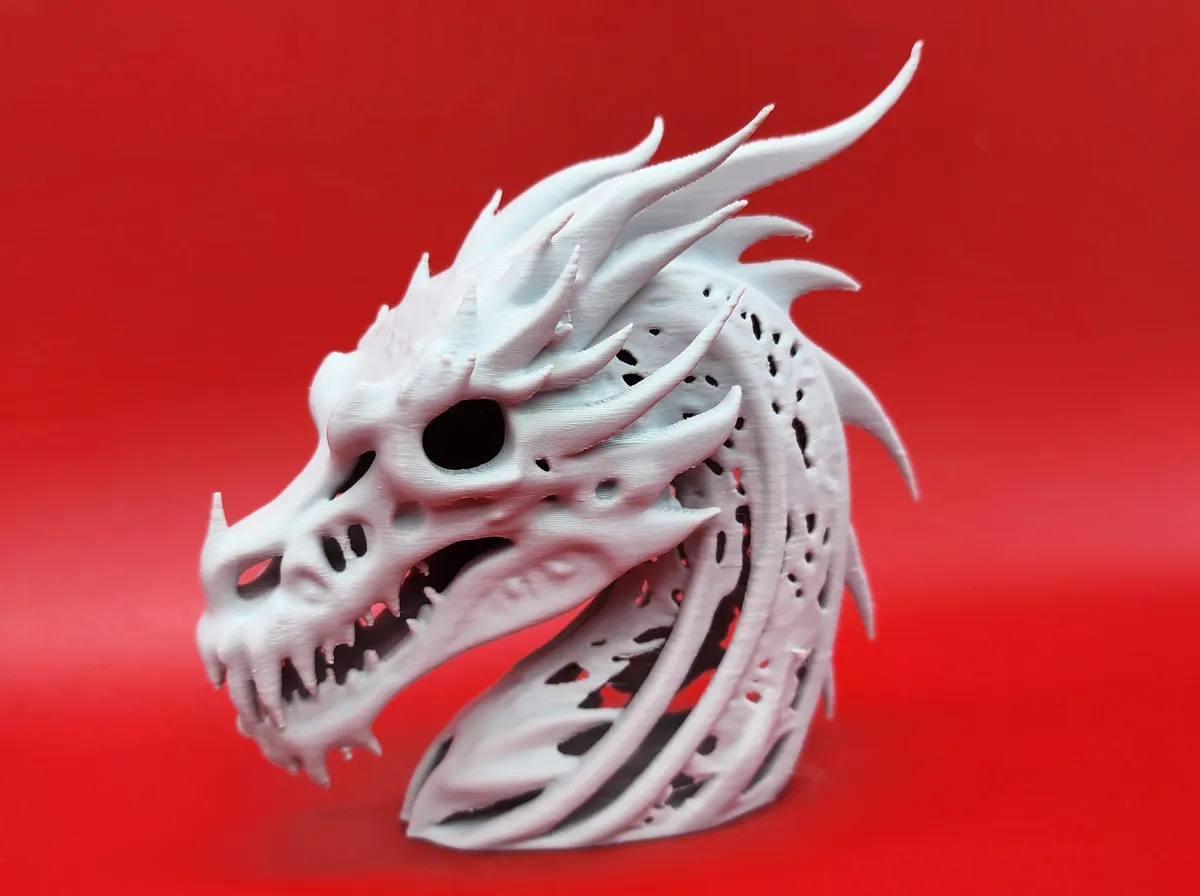 Skeletal Dragon Head Sculpture - Sculptures, in stock in India