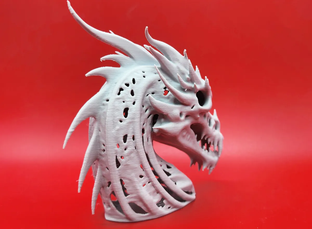 Skeletal Dragon Head Sculpture, photo 3 of 4 - Skeletal Dragon Head Sculpture Art