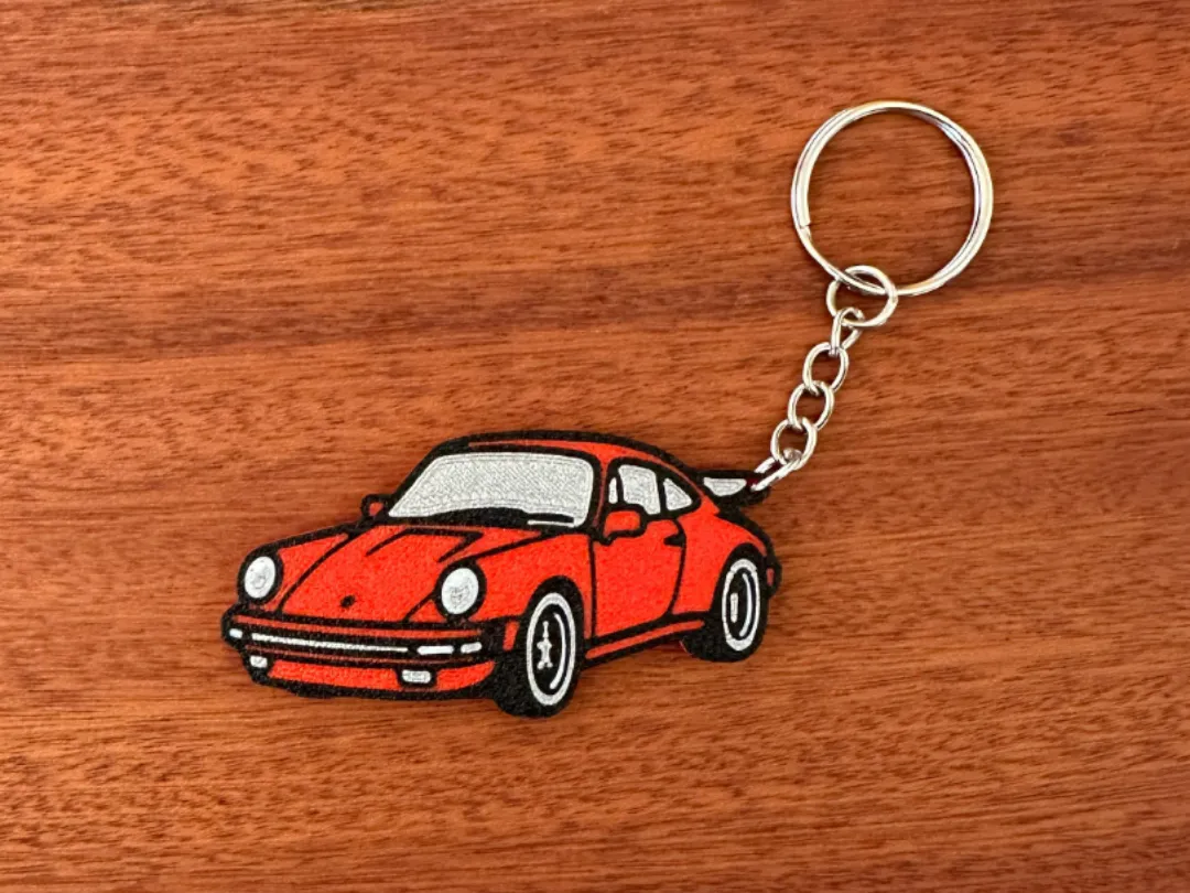 Porsche 911 Turbo Tooned Keychain