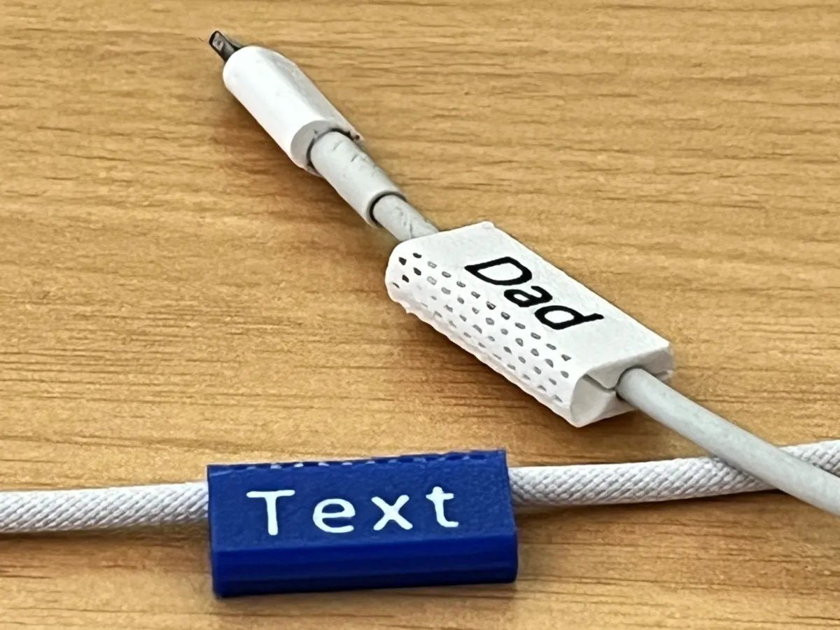 Cable clip / label for iPhone and others