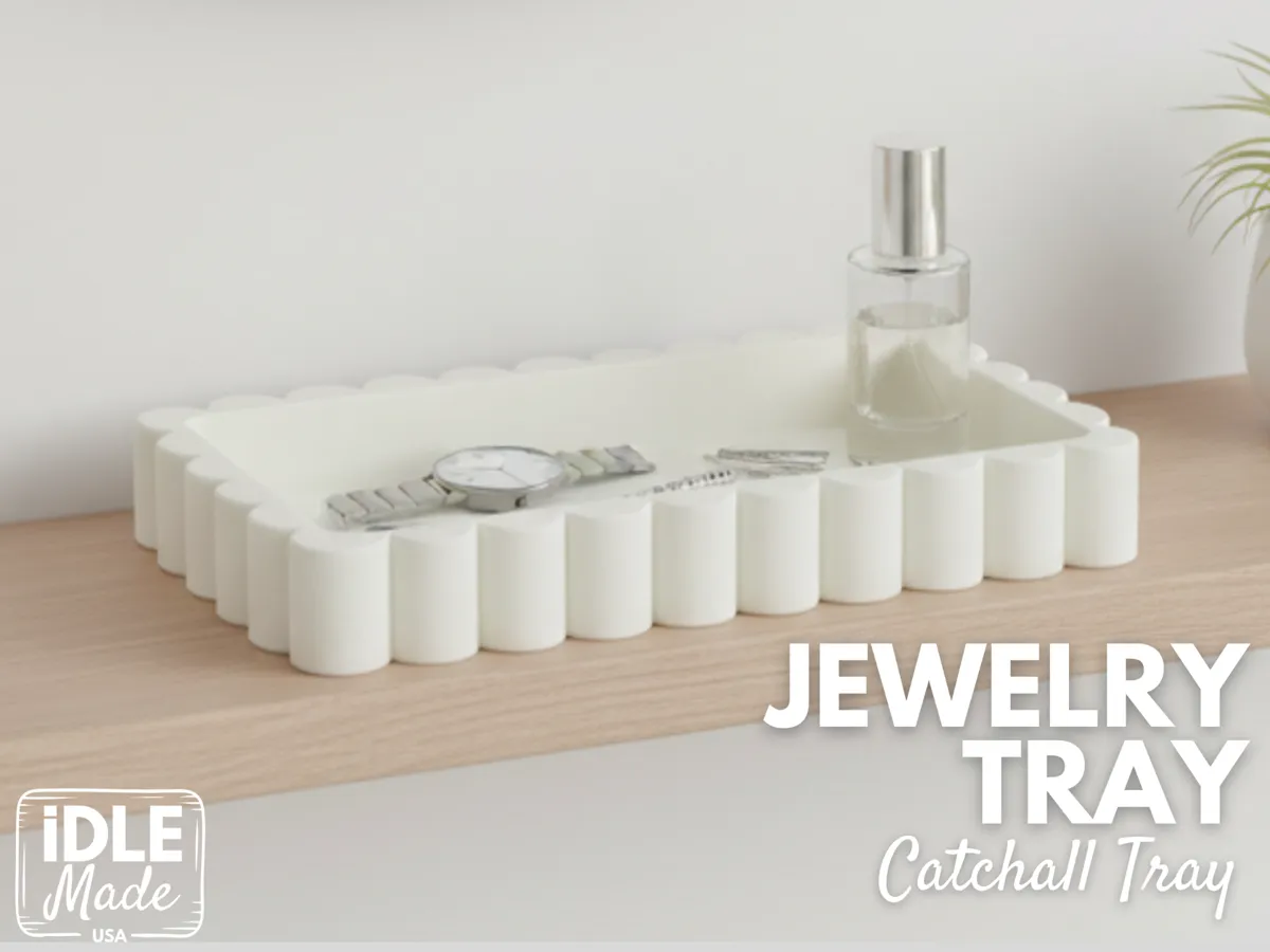 Fluted Rectangle Tray, Jewelry & Vanity Organizer