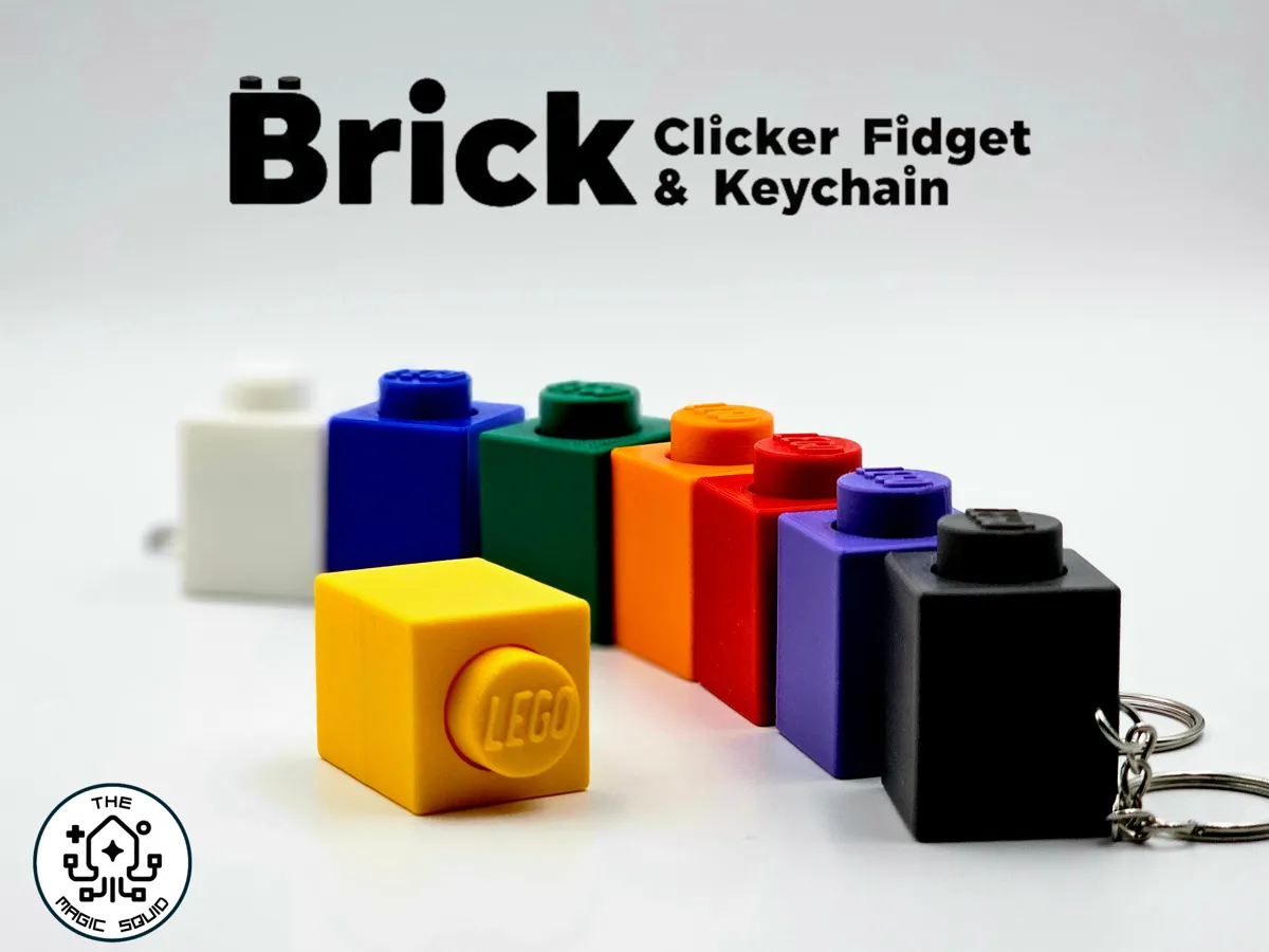 Brick Fidget and Keychain - Simple, Clicky & Cute - Clicker & Switch Keychains, in stock in India