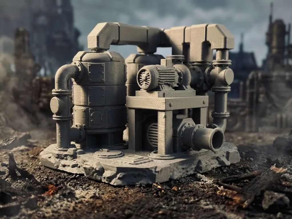 Industrial Pump Station, Sci-Fi Tabletop Terrain