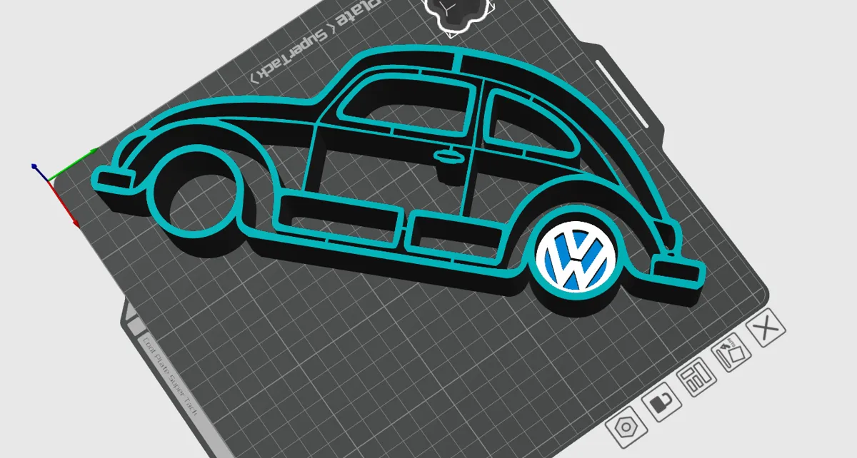 VW Beetle Inspired Silhouette Desk Decor, photo 3 of 3 - VW Beetle Inspired Silhouette Desk Decor Desk & Office