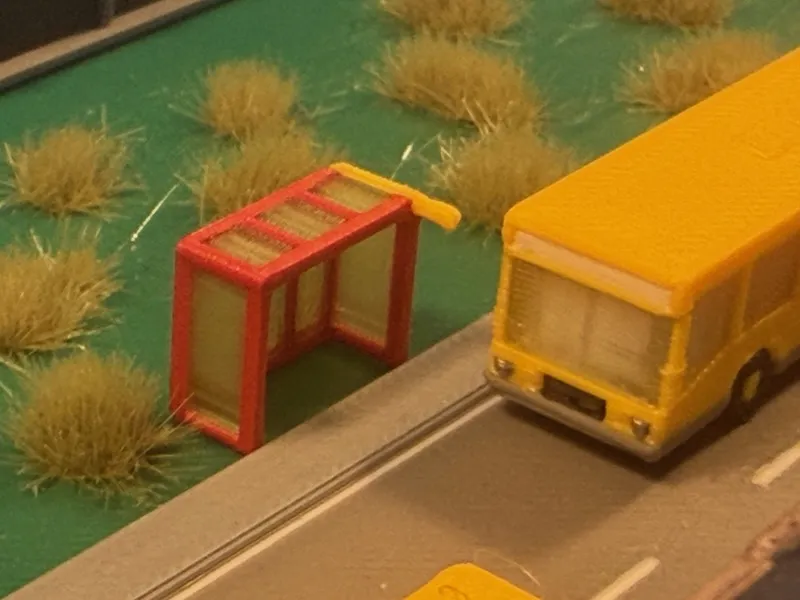 Bus Shelter 5 modern (z-scale), photo 4 of 4 - Bus Shelter 5 modern (z-scale) Miniatures