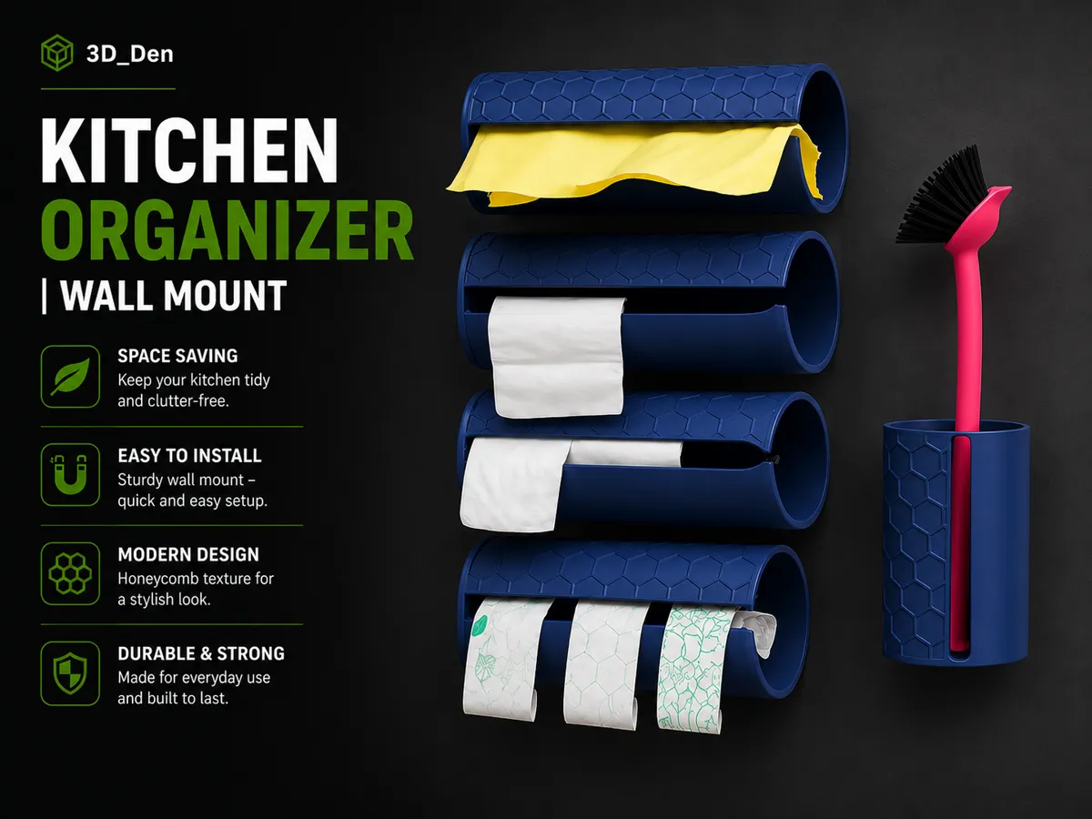 Modular Kitchen Wall Organizer | Garbage