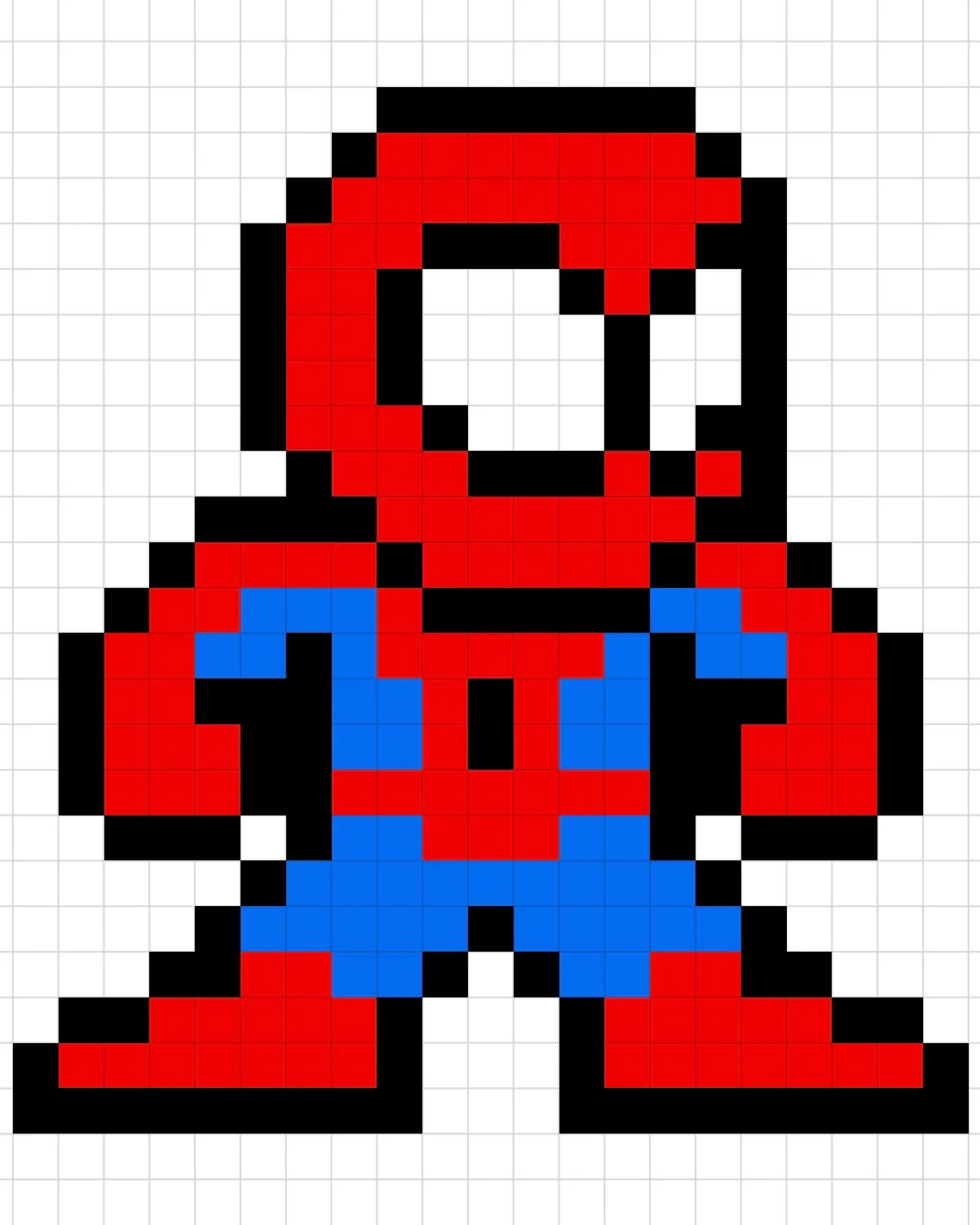 Spiderman Pixel Art, photo 2 of 3 - Spiderman Pixel Art Home Decor Items