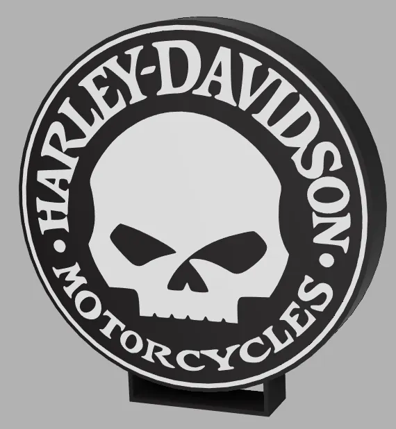 Harley Davidson Skull Lightbox - Signs & Logos, in stock in India
