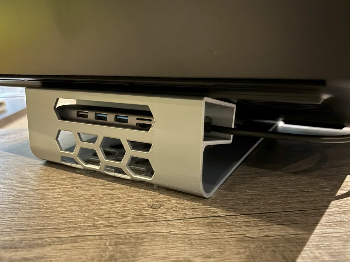 Ergonomic Laptop Stand with Hub Support, photo 3 of 4 - Ergonomic Laptop Stand with Hub Support Mobile & Device Accessories