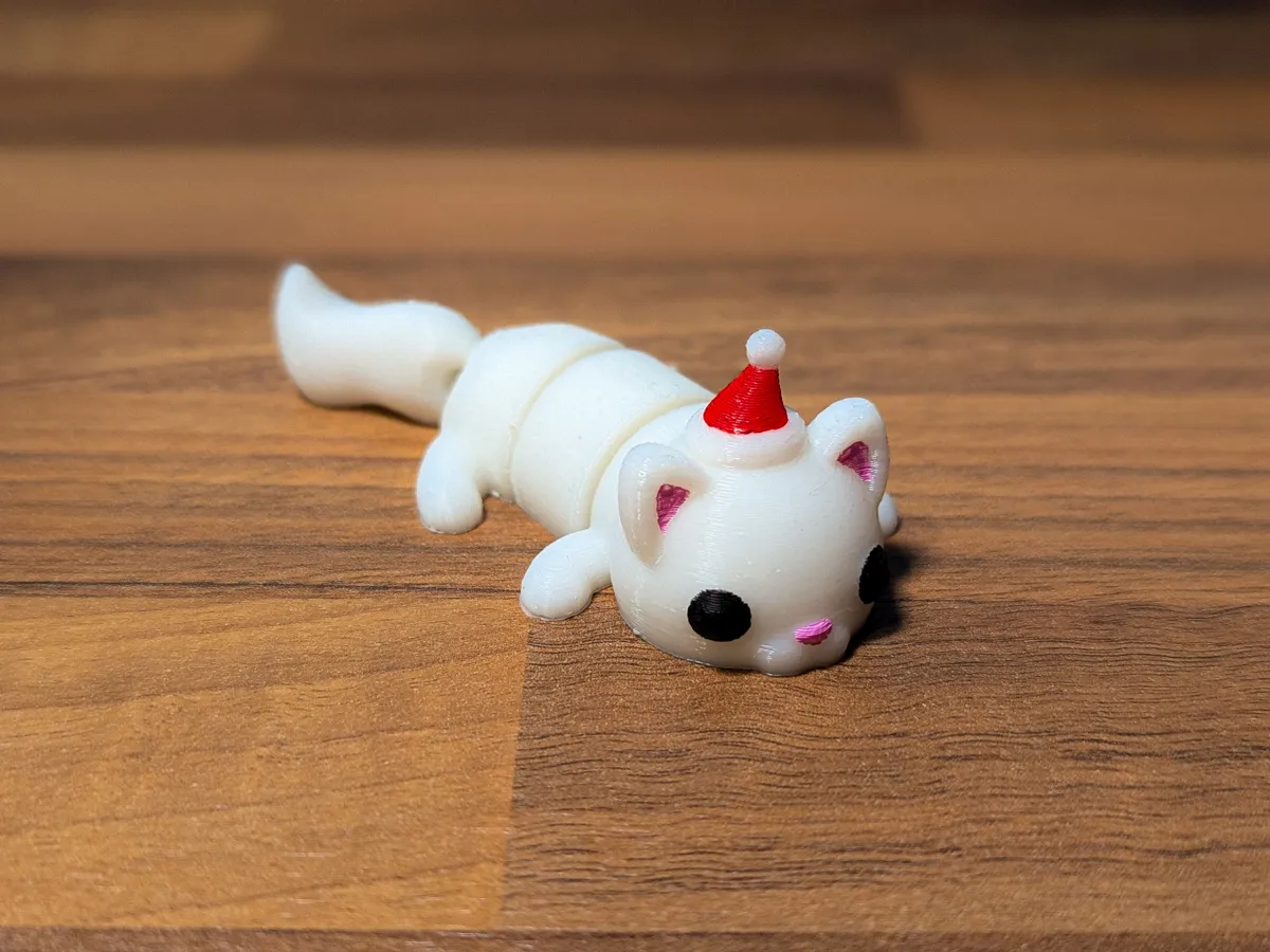 Articulated Christmas Cat, photo 2 of 4 - Articulated Christmas Cat Fidget & Sensory Toys