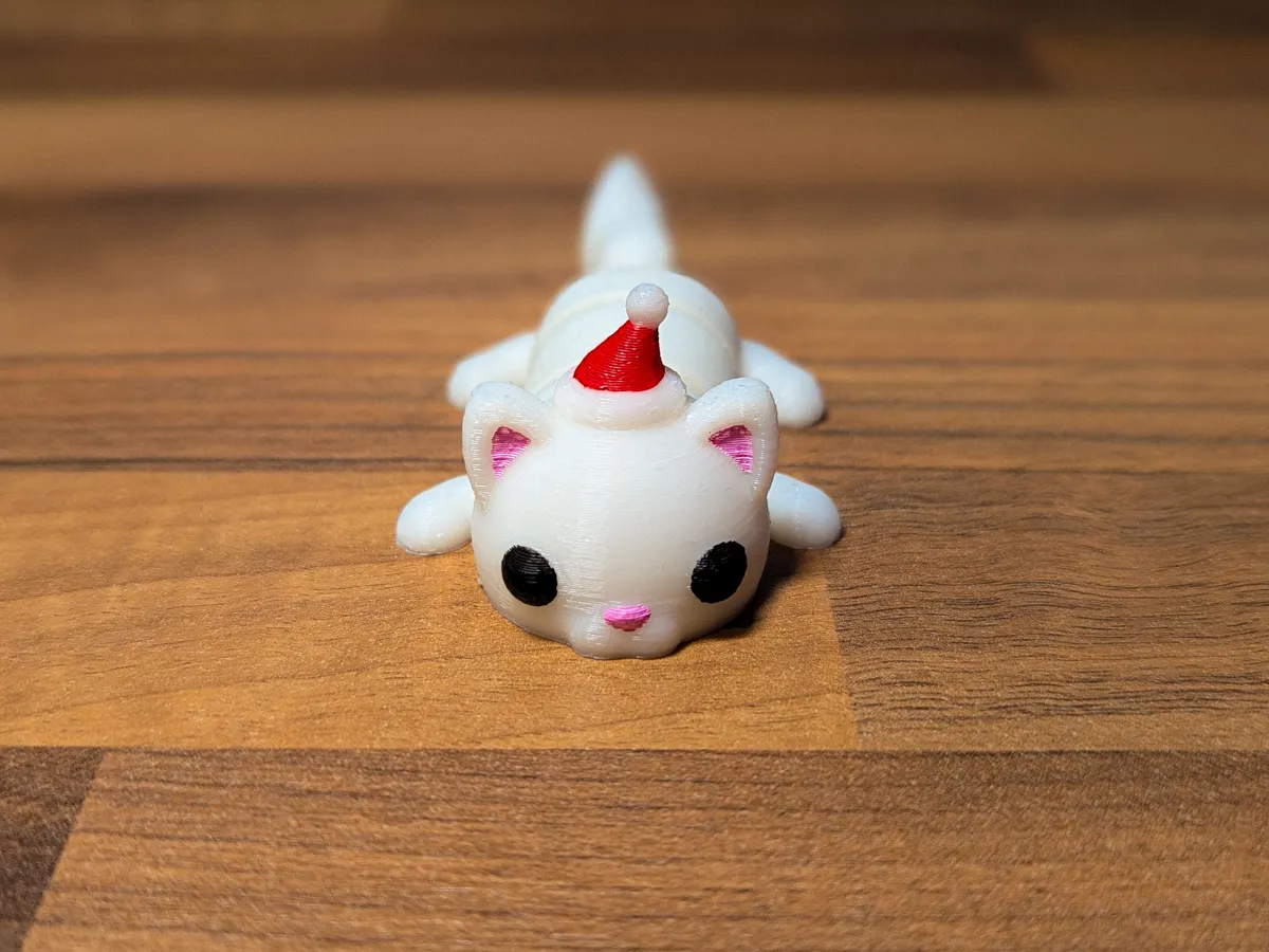 Articulated Christmas Cat, photo 3 of 4 - Articulated Christmas Cat Fidget & Sensory Toys