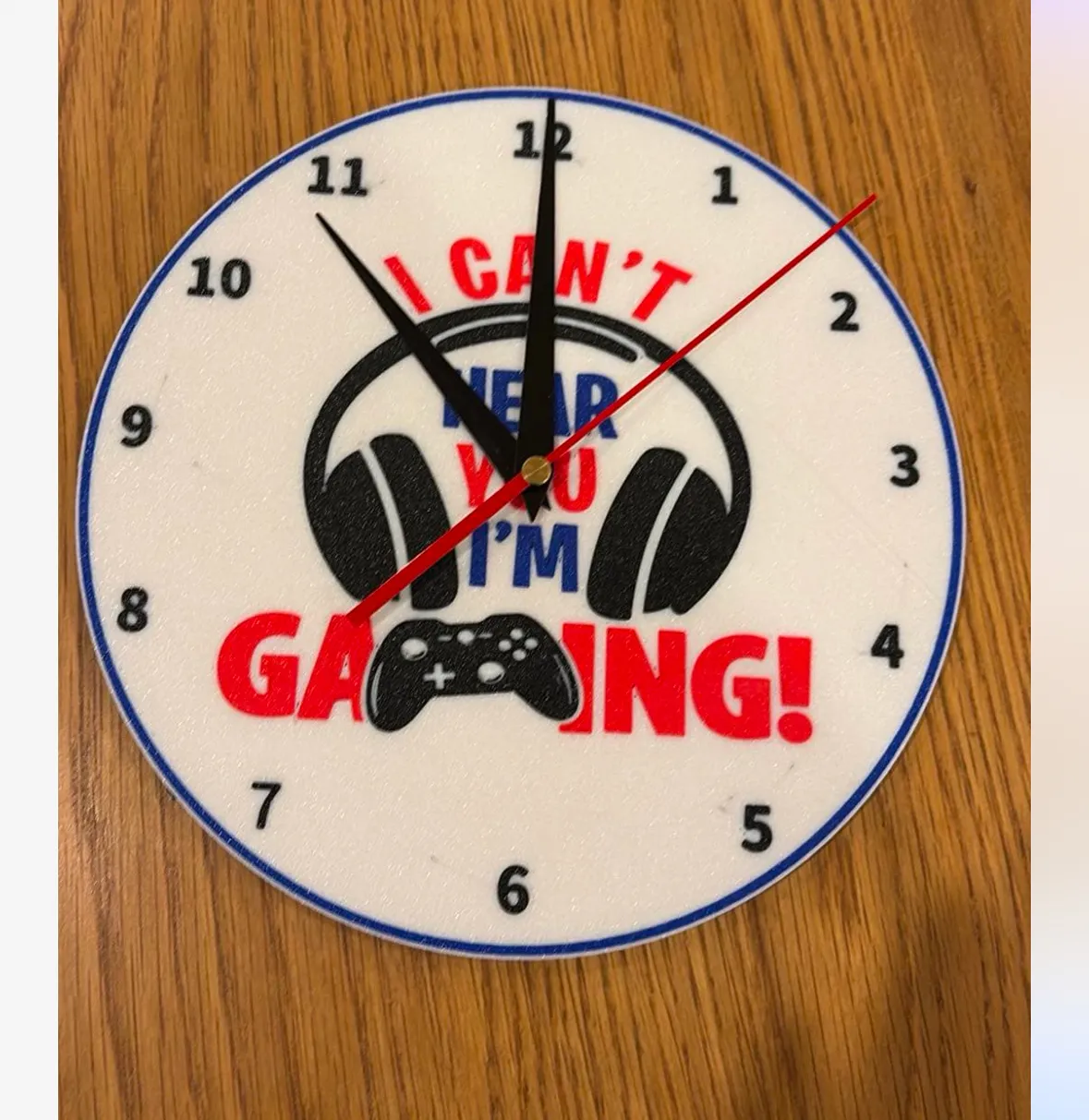 Gaming Clock, photo 2 of 2 - Gaming Clock Home Decor Items