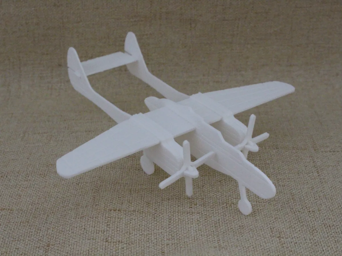 P-61B Black Widow Kit Card, photo 3 of 4 - P-61B Black Widow Kit Card Models, RC & Drones