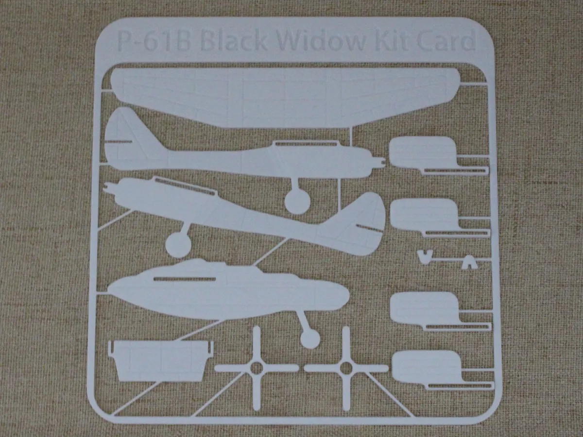 P-61B Black Widow Kit Card, photo 4 of 4 - P-61B Black Widow Kit Card Models, RC & Drones