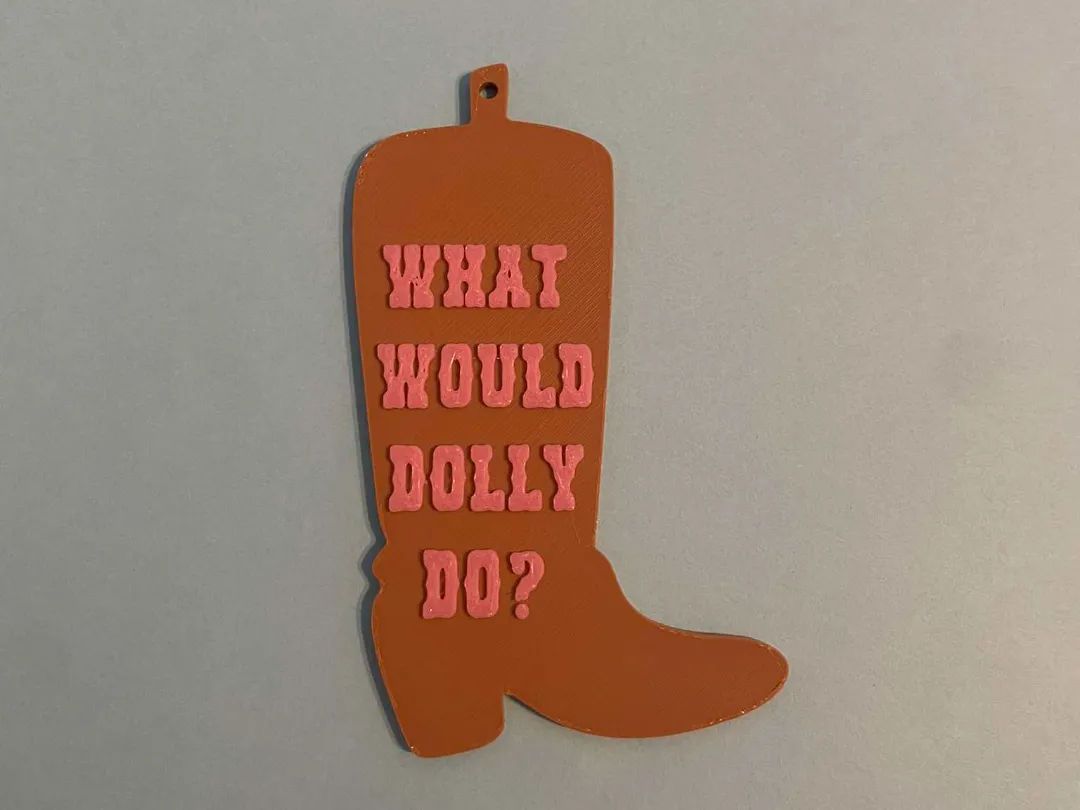 What Would Dolly Do? Boot Keychain