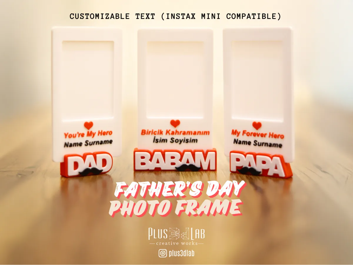 Father’s Day Photo Frame, Customizable Text