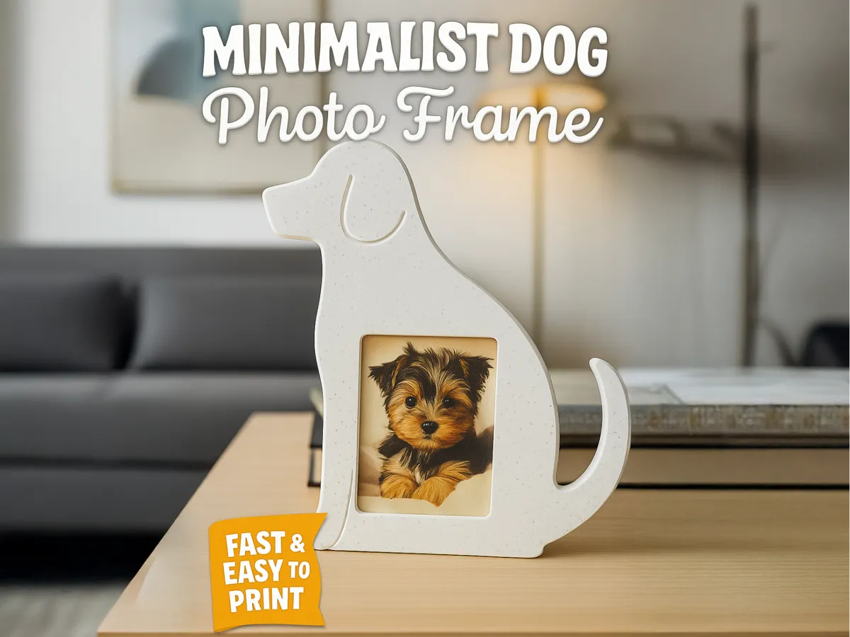 Minimalist Dog Photo Frame, Dual Size